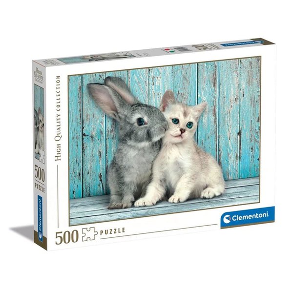 Clementoni Cat & Bunny 500 Parça High Quality Collection Yetişkin Puzzle 35004