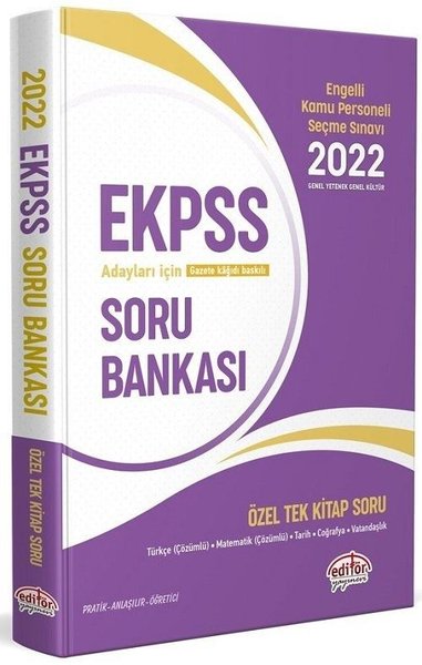 2022 EKPSS Soru Bankası Özel Tek Kitap