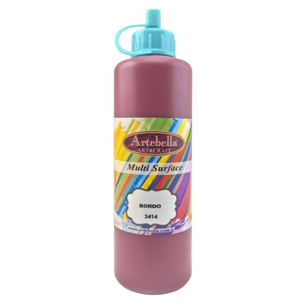 Artebella Multi Surface Boya 500ml Bordo 3414500