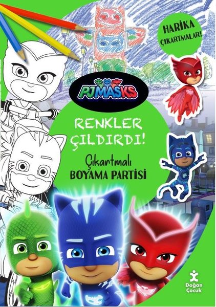 Pjmasks Renkler Çıldırdı! Çıkartmalı Boyama Partisi