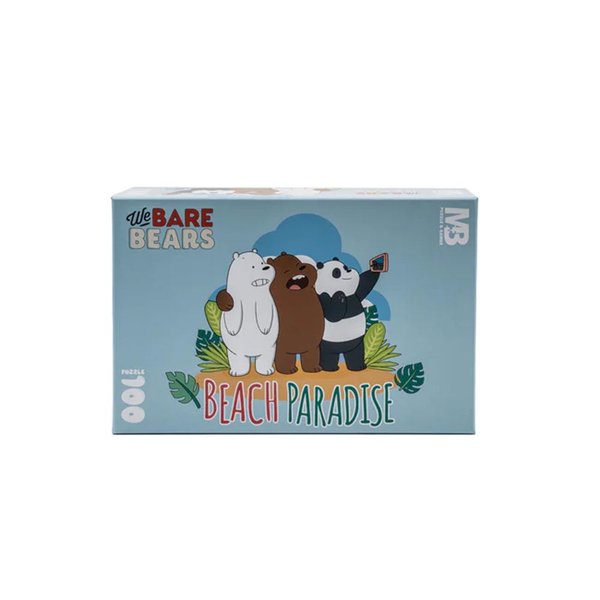 Mabbels We Bare Bears Beach Paradise 100 Parça Puzzle