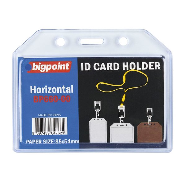 Bigpoint Kart Kabı Yatay Şeffaf 85x54 mm BP660