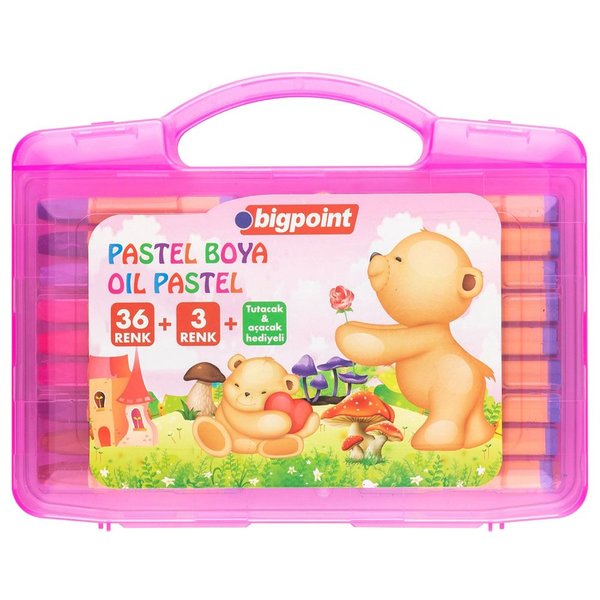 Bigpoint Pastel Boya 36+3 Renk - Pembe Çantalı BP741-36P