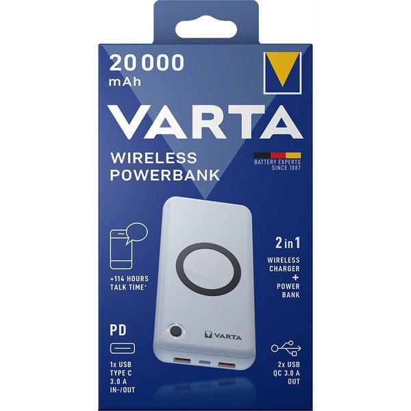 Varta Port. Wireless Powerbank 20.000mAh