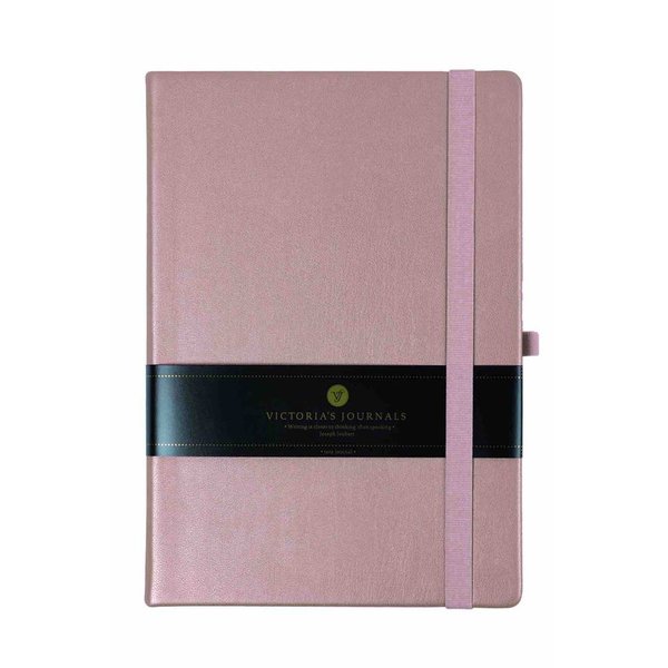 Victoria's Journals 7073 Smyth Sert Kapak A5 80 gr 96 Yaprak Çizgili Pembe