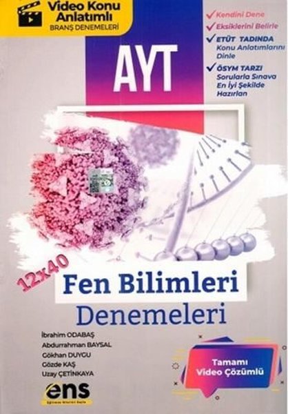 2023 AYT Fen Bilimleri 12 x 40 Deneme