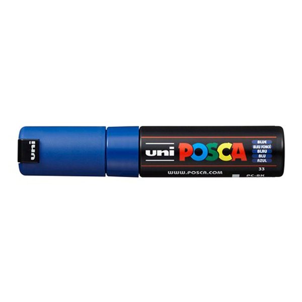 Uni POSCA 8.0 Su Bazlı Poster Markörü Mavi PC-8K