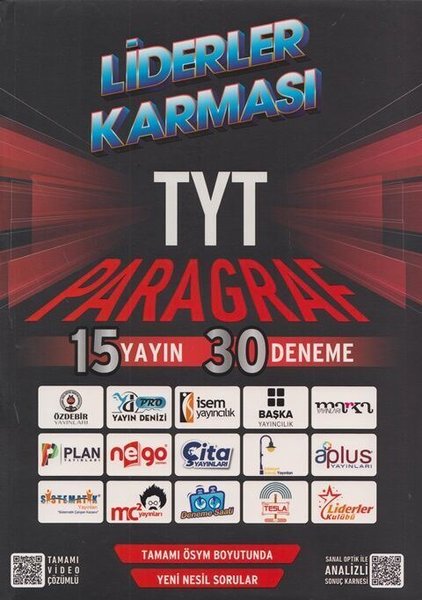 TYT Paragraf Deneme - 15 Yayın 30 Deneme