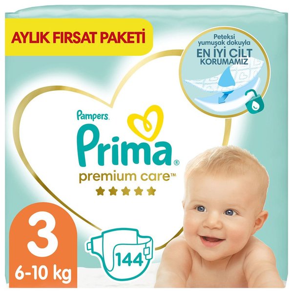 Prima Premium Care 3 Beden 144 Adet Midi Aylık Fırsat Paketi