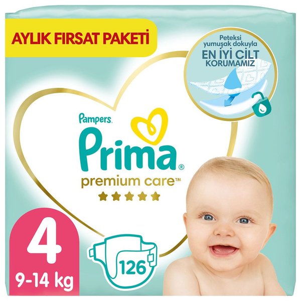 Prima Premium Care 4 Beden 126 Adet Maxi Aylık Fırsat Paketi