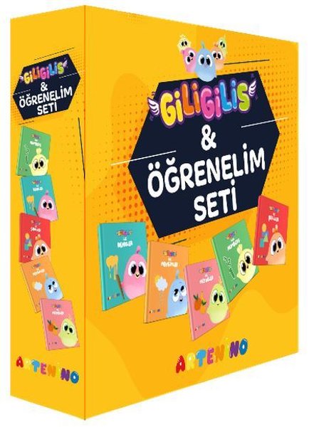 Giligilis ile Öğrenelim Seti - Eğitici Mini Karton Kitap Serisi