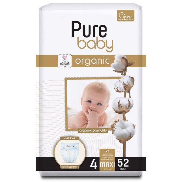 Pure Baby Bebek Bezi Pamuklu Maxi 52