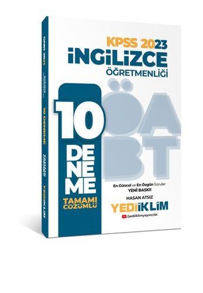 2023 ÖABT İngilizce Öğretmenliği Tamamı Çözümlü 10 Deneme