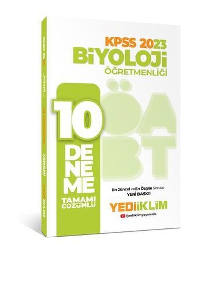 2023 ÖABT Biyoloji Öğretmenliği Tamamı Çözümlü 10 Deneme