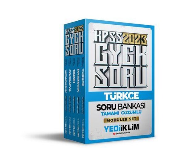 2023 KPSS Genel Yetenek Genel Kültür Tamamı Çözümlü Modüler Soru Bankası Seti