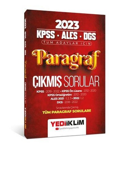 2023 KPSS ALES DGS Paragraf Çıkmış Sorular