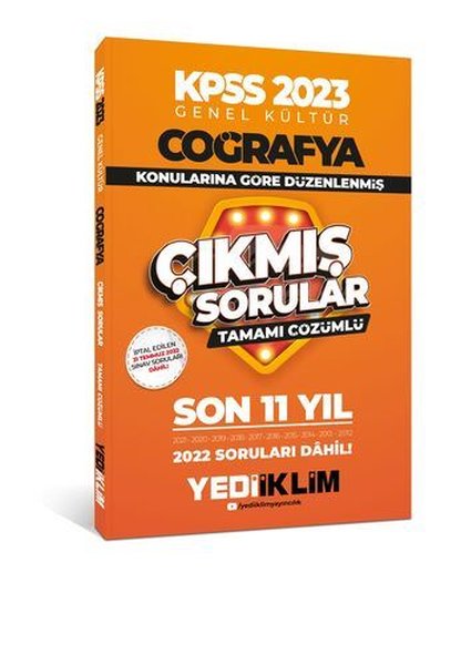 2023 KPSS Genel Kültür Coğrafya Konularına Göre Tamamı Çözümlü Son 11 Yıl Çıkmış Sorular