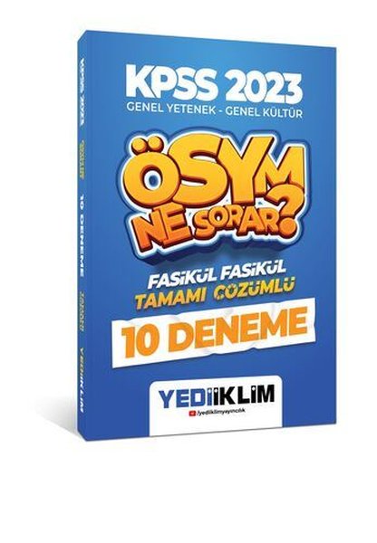 2023 KPSS GY-GK Ösym Ne Sorar Tamamı Çözümlü 10 Fasikül Deneme