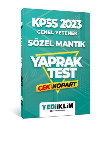 2023 KPSS Genel Yetenek Sözel Mantık Çek Kopart Yaprak Test