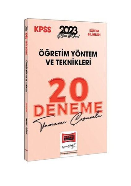 2023 KPSS Eğitim Bilimleri Öğretim Yöntem ve Teknikleri Tamamı Çözümlü 20 Deneme