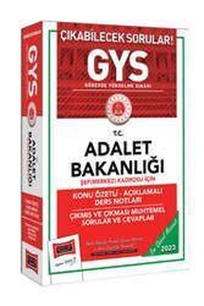 2023 Adalet Bakanlığı GYS Şef (Merkez) Kadrosu İçin Konu Özetli Açıklamalı