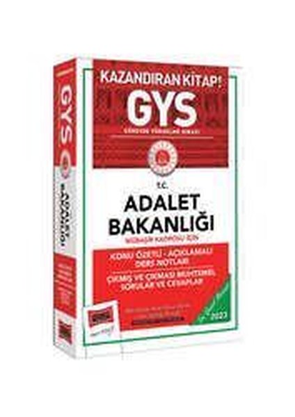 2023 Adalet Bakanlığı Mübaşir Kadrosu İçin Konu Özetli Açıklamalı Ders Notları Çıkmış ve Çıkması Muh