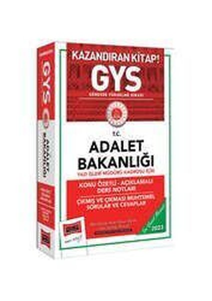 2023 Adalet Bakanlığı GYS Yazı İşleri Müdürü Kadrosu İçin Konu Özetli Açıklamalı Ders Notları Çıkmış