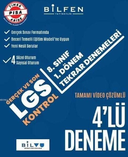 8.Sınıf LGS 1.Dönem Son Kontrol Tekrar Deneme 4'lü