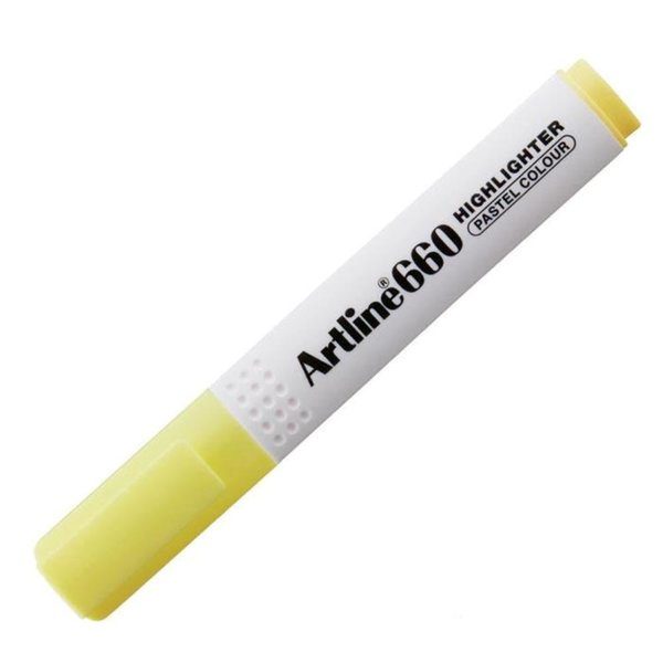 Artline 660 Fosforlu Kalem Kesik Uç 10-40mm Sarı