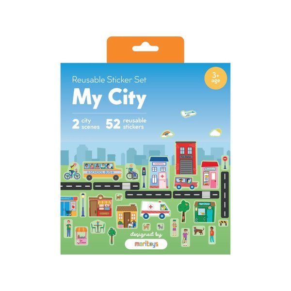 Reusable Sticker Set: My City - Tak Çıkar Çıkartma Oyunu