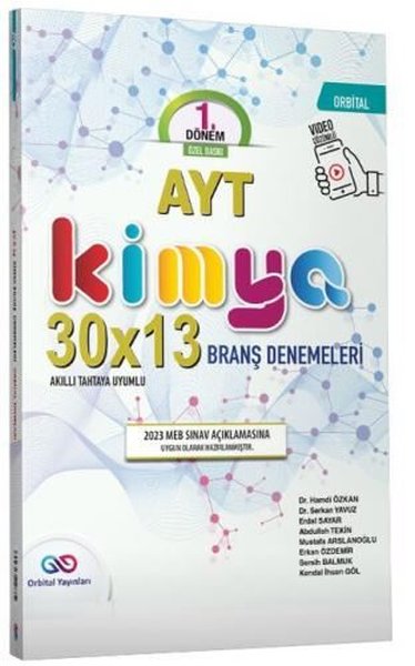 AYT Kimya 30x13 Branş Denemeleri - 2023 Özel Baskı