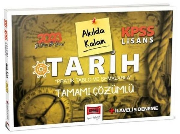 2023 KPSS Lisans Pratik Tablo ve Şemalarla Akılda Kalan Tarih Tamamı Çözümlü 5 Deneme İlaveli