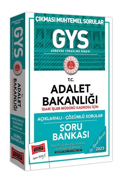 2023 Adalet Bakanlığı GYS İdari İşler Müdürü Kadrosu İçin Açıklamalı Çözümlü Soru Bankası