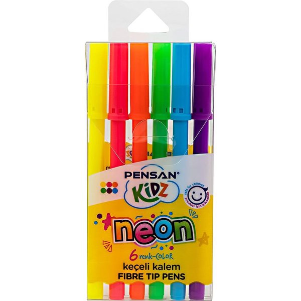 Pensan Kidz 6 Renk Neon Keçeli Kalem Pe99075Kç6