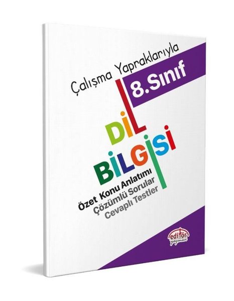 8.Sınıf Dil Bilgisi Özet Konu Anlatımı Çözümlü Sorular Cevaplı Testler - Çalışma Yapraklarıyla