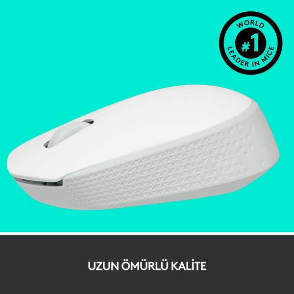 Logitech M171 USB Alıcılı Kablosuz Kompakt Mouse – Beyaz