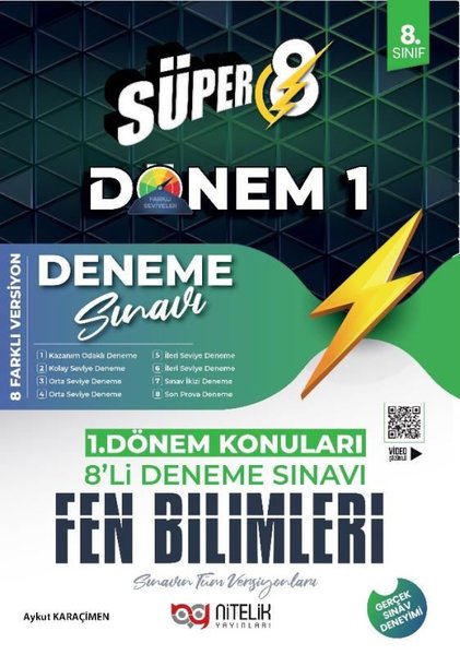 8.Sınıf 1.Dönem Konuları 8'li Deneme Sınavı Fen Bilimleri