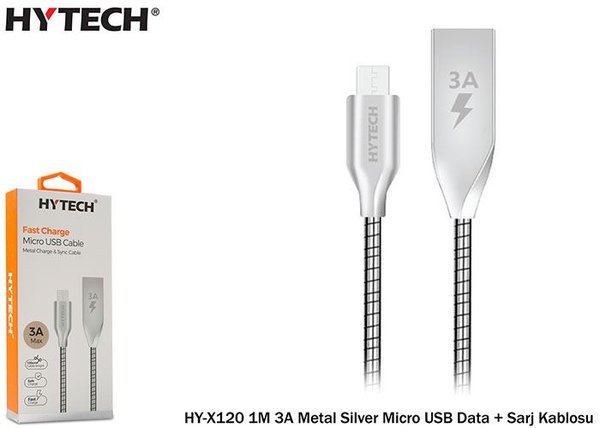 Hytech HY-X120 1M MicroUSB Şrj Kbl N/A