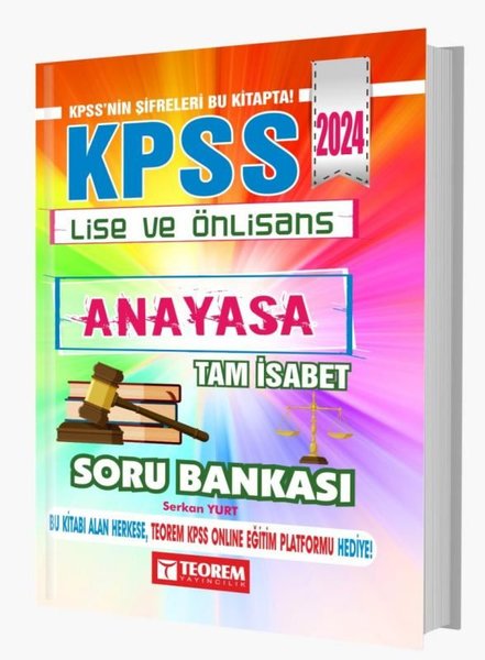 2024 KPSS Lise Ön Lisans Tam İsabet Anayasa Soru Bankası