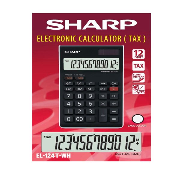Sharp Masaüstü Hesap Makinesi 12 Hane EL-124TWH