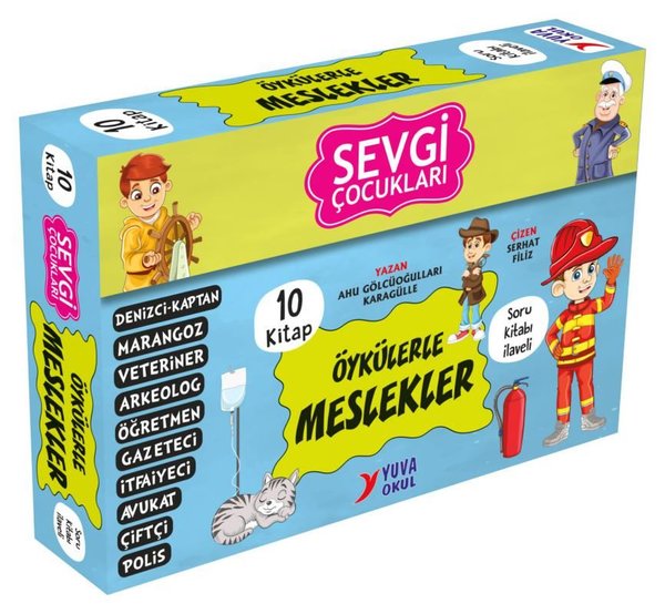 Sevgi Çocukları Meslekler Serisi Seti - 10 Kitap Takım - 3-4. Sınıflar İçin