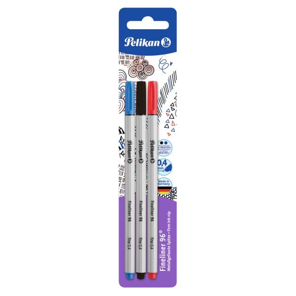 Pelikan Fineliner 3 lü Blister 3 Renk