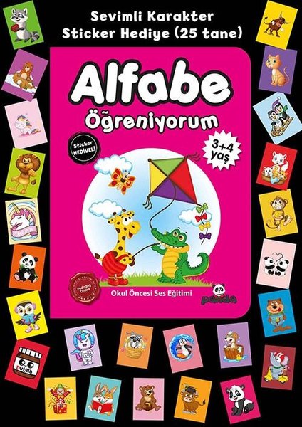 Alfabe Öğreniyorum - Sticlerlı 3+4 Yaş