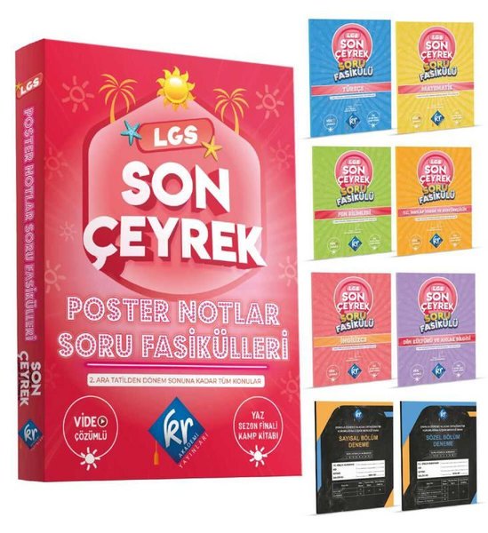 LGS Son Çeyrek Poster Notlar Soru Fasikülleri