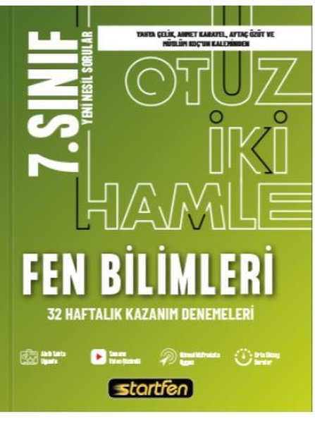 7. Sınıf Fen Bilimleri 32 Deneme Haftalık Kazan...