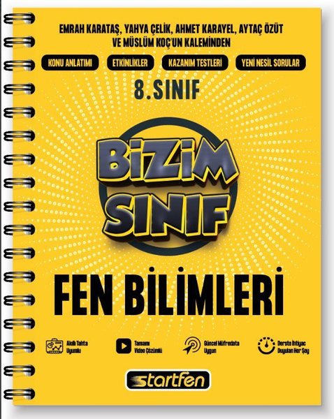 8. Sınıf Bizim Sınıf Fen Bilimleri Defteri