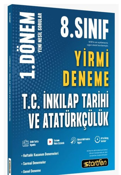 8. Sınıf 1. Dönem 20'Li T.C. İnkılap Tarihi ve Atatürkçülük Denemesi