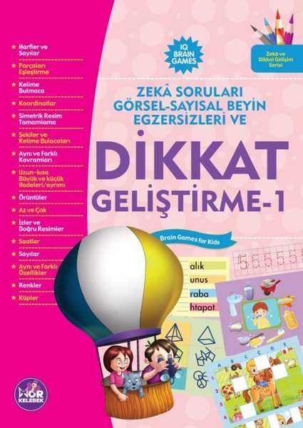 Dikkat Geliştirme 1 -Zeka Soruları Görsel - Sayısal Beyin Egzersizleri Ve