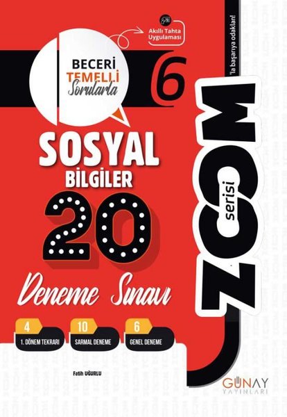 6. Sınıf Zoom Serisi Sosyal Bilgiler 20'Li Branş Denemeler