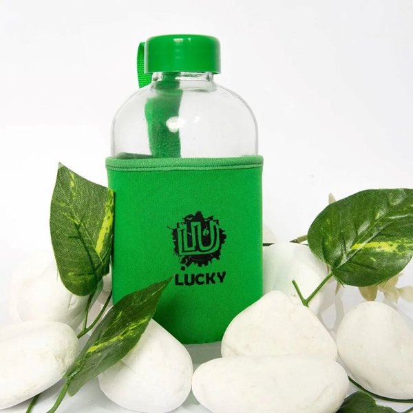 Biggdesign Moods Up Lucky Neopren Kılıflı Cam Matara 600 Ml